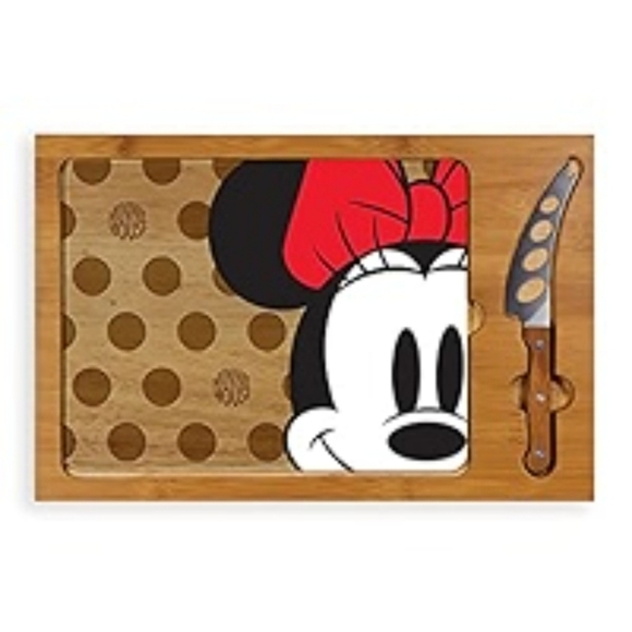 Disney Other - Minnie Mouse - Icon Glass Top Cutting Board & Knife Set